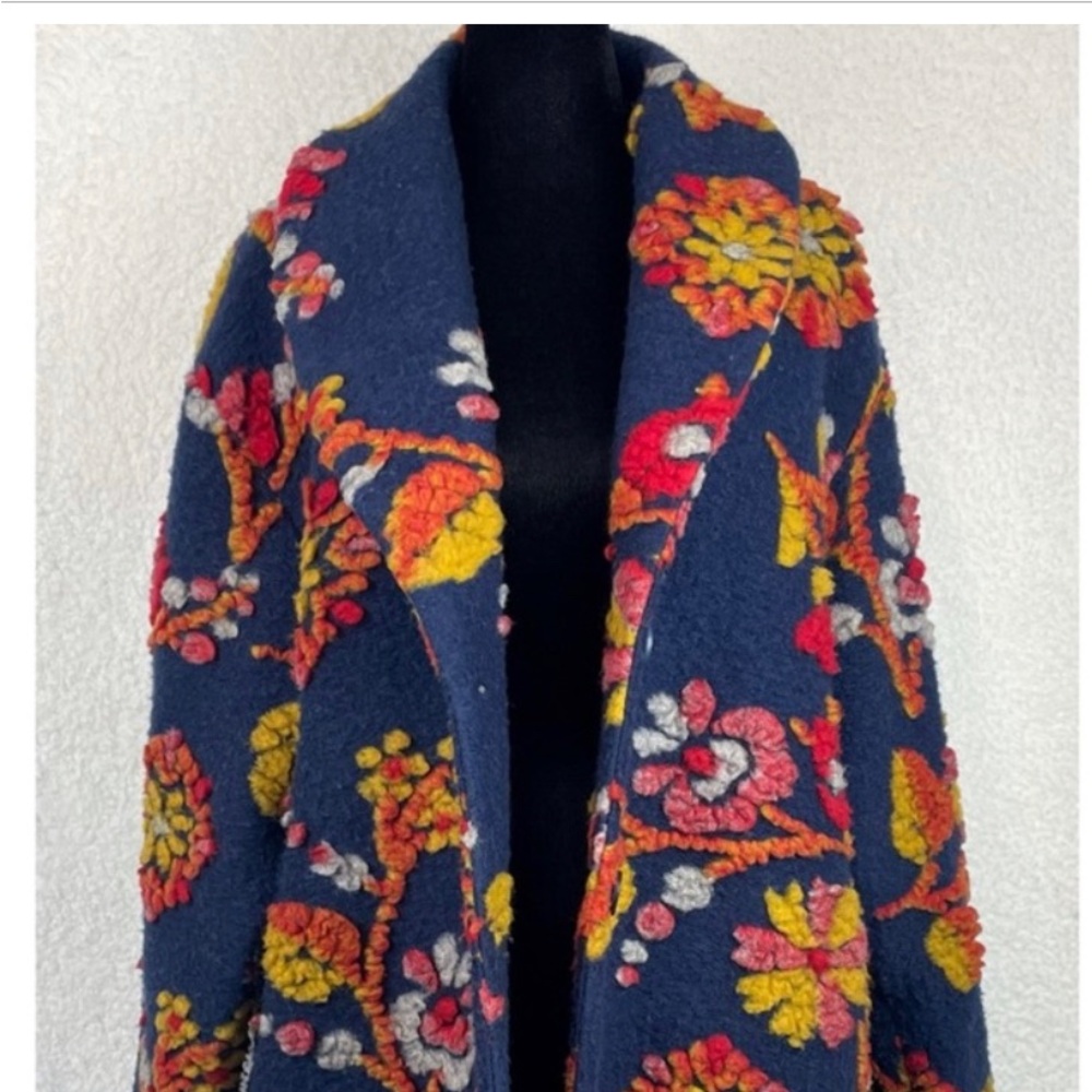 Antoine & Lili Floral Wool Blend Trench Coat !